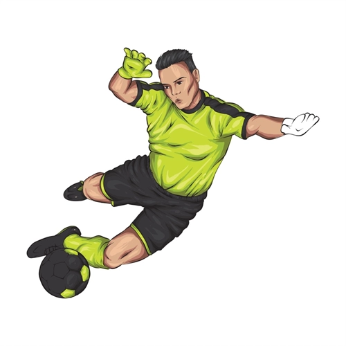 Soccer or Football Theme Goalkeeper Slide Save Transparent Sticker